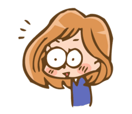 Emotional working office woman sticker #1321068