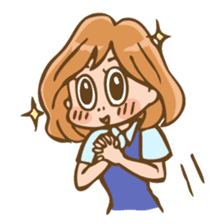 Emotional working office woman sticker #1321069