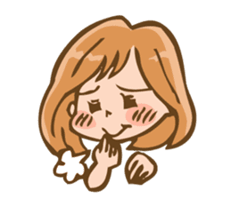 Emotional working office woman sticker #1321071