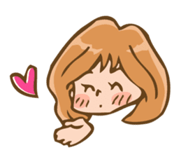 Emotional working office woman sticker #1321074