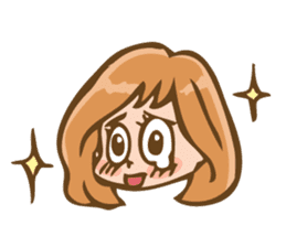 Emotional working office woman sticker #1321075