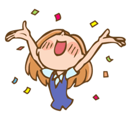 Emotional working office woman sticker #1321077