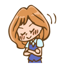 Emotional working office woman sticker #1321079