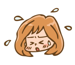 Emotional working office woman sticker #1321081