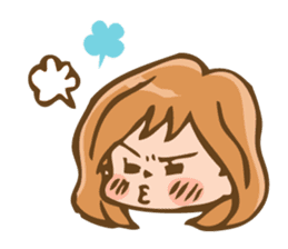 Emotional working office woman sticker #1321082