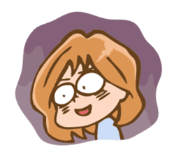 Emotional working office woman sticker #1321083