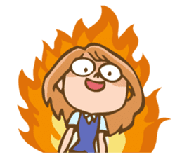 Emotional working office woman sticker #1321085