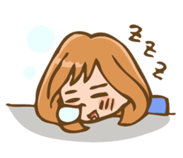 Emotional working office woman sticker #1321087