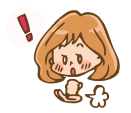 Emotional working office woman sticker #1321088