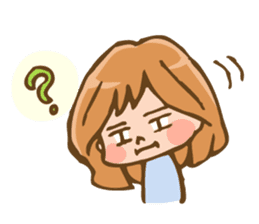 Emotional working office woman sticker #1321089