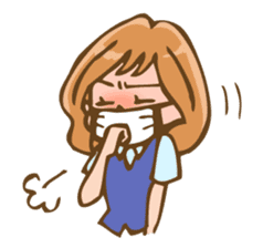 Emotional working office woman sticker #1321090