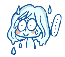 Emotional working office woman sticker #1321091