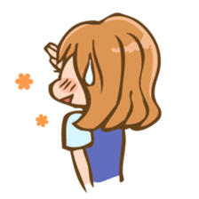 Emotional working office woman sticker #1321092