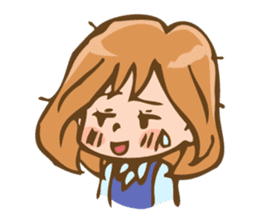 Emotional working office woman sticker #1321093