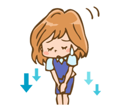 Emotional working office woman sticker #1321094