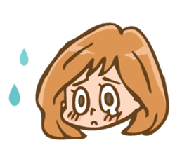 Emotional working office woman sticker #1321096