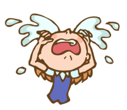 Emotional working office woman sticker #1321097