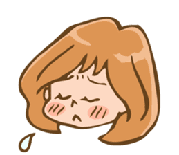 Emotional working office woman sticker #1321098