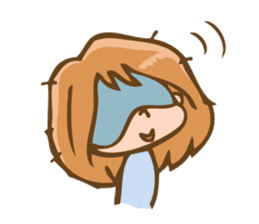 Emotional working office woman sticker #1321099