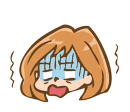 Emotional working office woman sticker #1321100