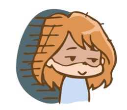 Emotional working office woman sticker #1321101