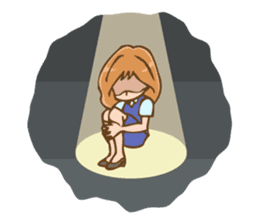 Emotional working office woman sticker #1321103