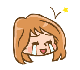 Emotional working office woman sticker #1321104