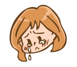 Emotional working office woman sticker #1321105