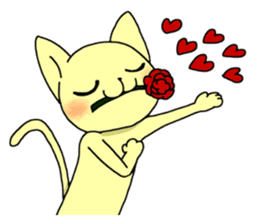romantic cat sticker #1321786
