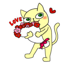 romantic cat sticker #1321796
