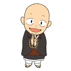 Buddhist monk sticker second edition