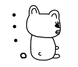 Disgusting but it cute! White bear! sticker #1323193
