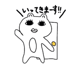 Disgusting but it cute! White bear! sticker #1323216
