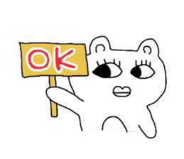 Disgusting but it cute! White bear! sticker #1323219