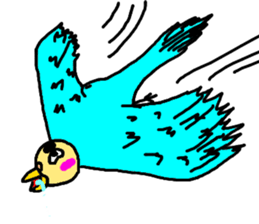 ugly face bird sticker #1323263