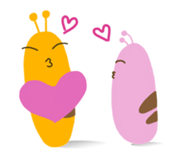 Yellow Worm sticker #1324556