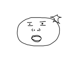 odd and funny face sticker #1324827