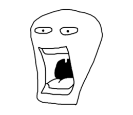 odd and funny face sticker #1324830