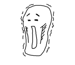odd and funny face sticker #1324835