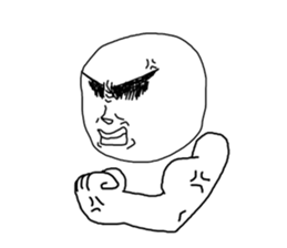 odd and funny face sticker #1324836