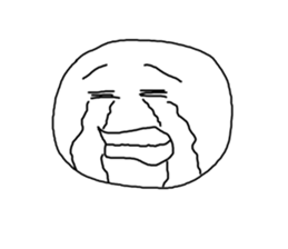 odd and funny face sticker #1324845
