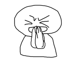 odd and funny face sticker #1324850