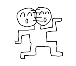 odd and funny face sticker #1324852