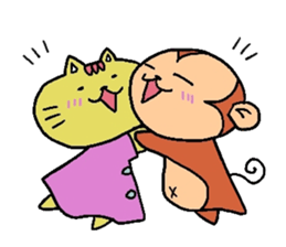 catmonkeybirdrabbit sticker #1324985