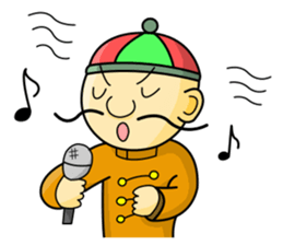 Beard and hat sticker #1325984