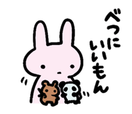 rabbit and bear sticker #1326114
