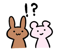 rabbit and bear sticker #1326134