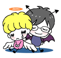 Devil and Angel sticker #1327618