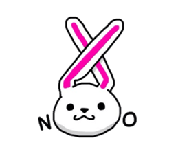 Cute round rabbit sticker #1327787