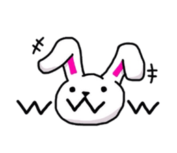 Cute round rabbit sticker #1327816